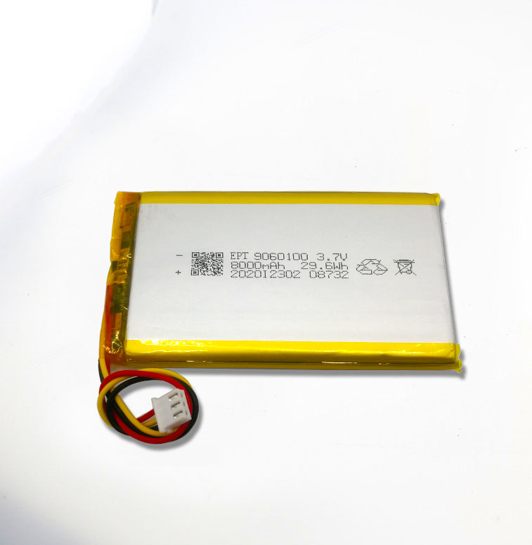 3.7V 9060100 8000mAh 智能風扇聚合物鋰電池 3.7V 9060100 8000mAh 智能風扇聚合物鋰電池