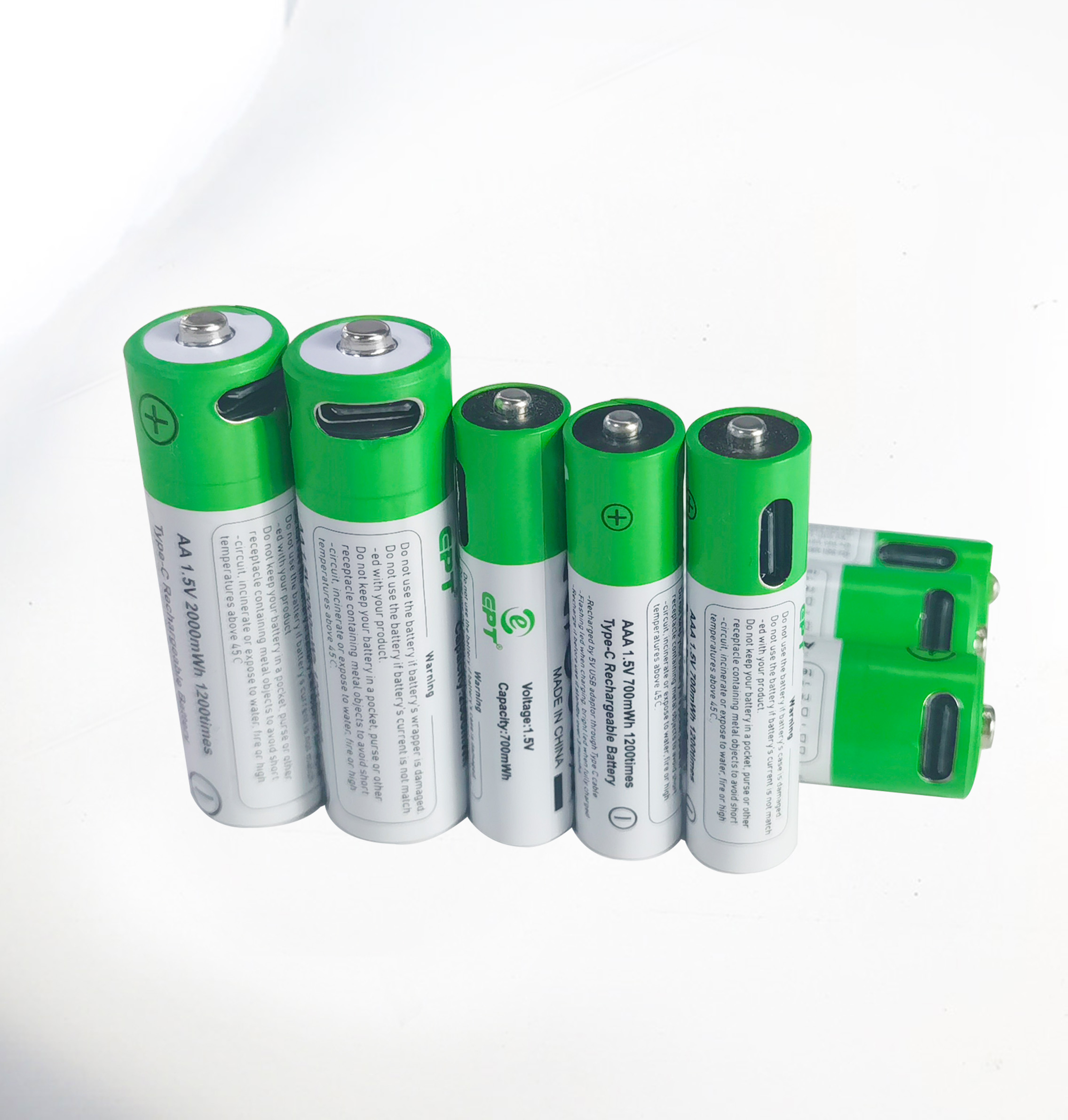 1.5V  2600mWh AA AAA 5號7號帶Type-c口充電 1.5V  2600mWh AA AAA 5號7號帶Type-c口充電